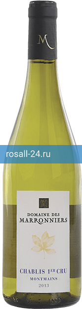 Вино Domaine De Marronniers Chablis Premier Cru Montmains