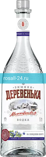 Водка Зимняя Деревенька можжевеловая