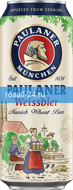 Светлое пиво Paulaner Hefe Weißbier Naturtrüb