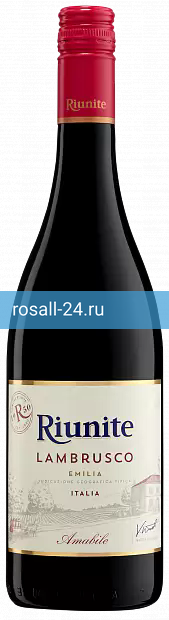 Игристое вино Riunite Lambrusco Emilia 0.75 л полусладкое красное