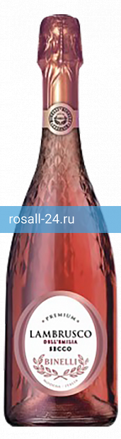 Игристое вино Binelli Premium Lambrusco Rosato розовое сухое